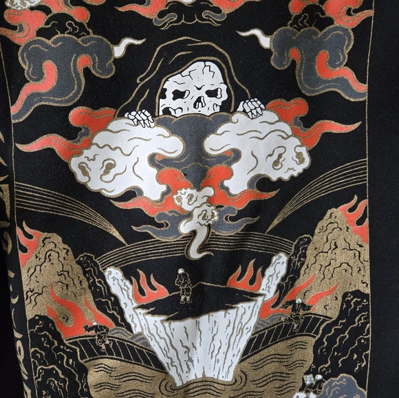 LURKING CLASS Black Grim Reaper Graphic Hoodie. Size Mens Medium - Picture 8 of 12